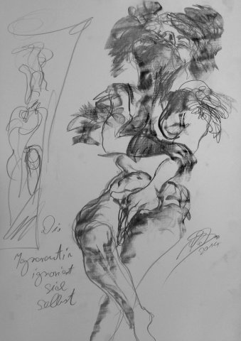 martin franke die muse 2-66x48 zeichnung 2014001